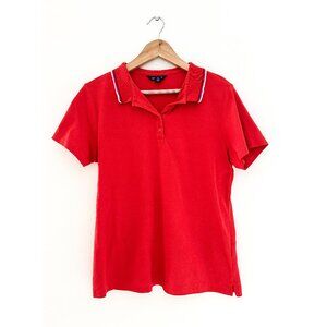 Lands' End Women's Polo Shirt - 100% Pima Cotton - Red